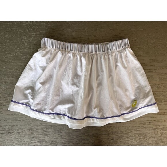 Asics ADVANTAGE SKORT Womens Lightweight Skort with Shorts Medium White Athletic - Picture 1 of 11